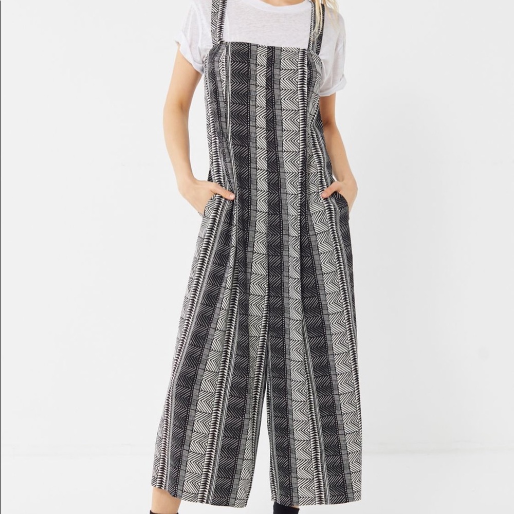 Urban Outfitters Black and White Patterned Jumpsuit